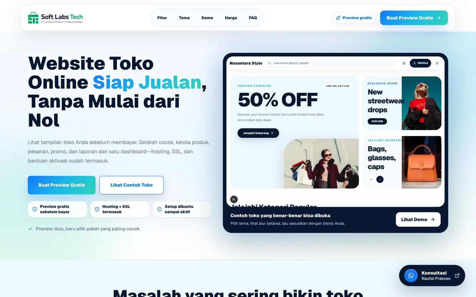 E-Commerce product preview