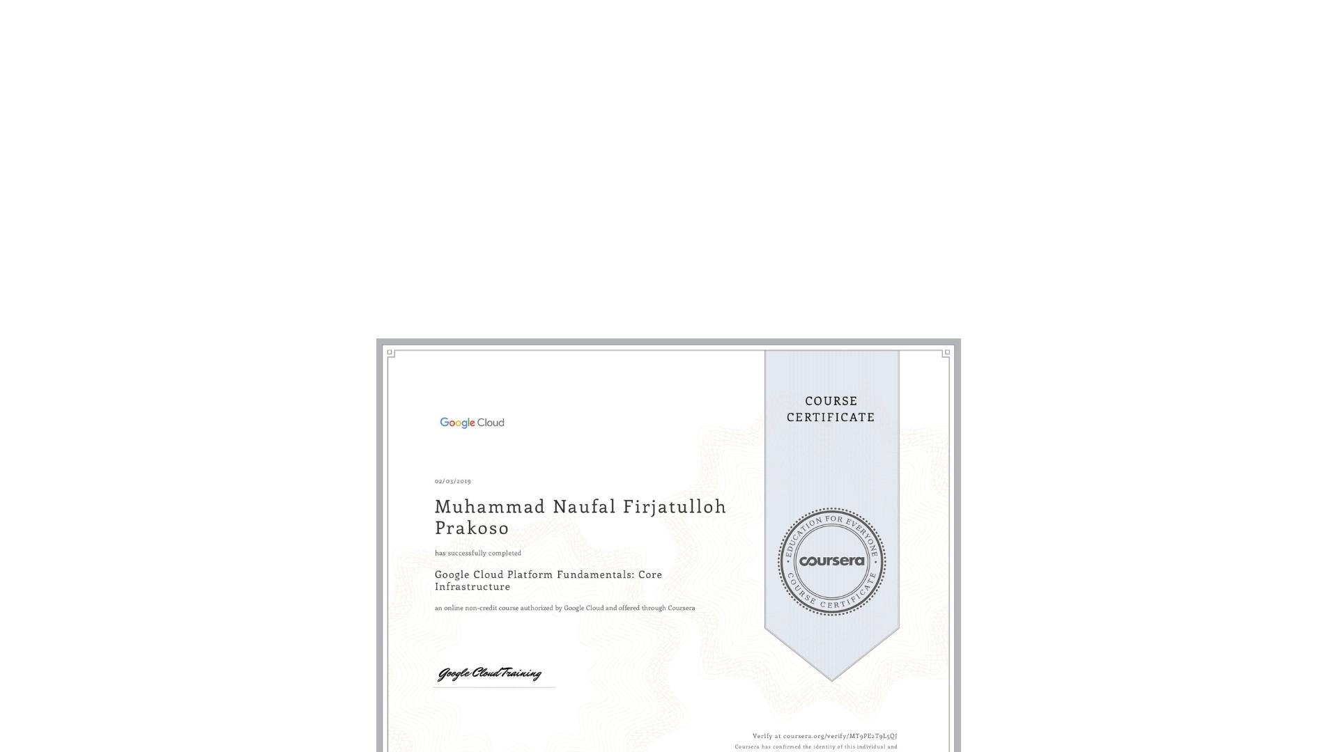 Coursera Cloud Platform Core Infrastructure