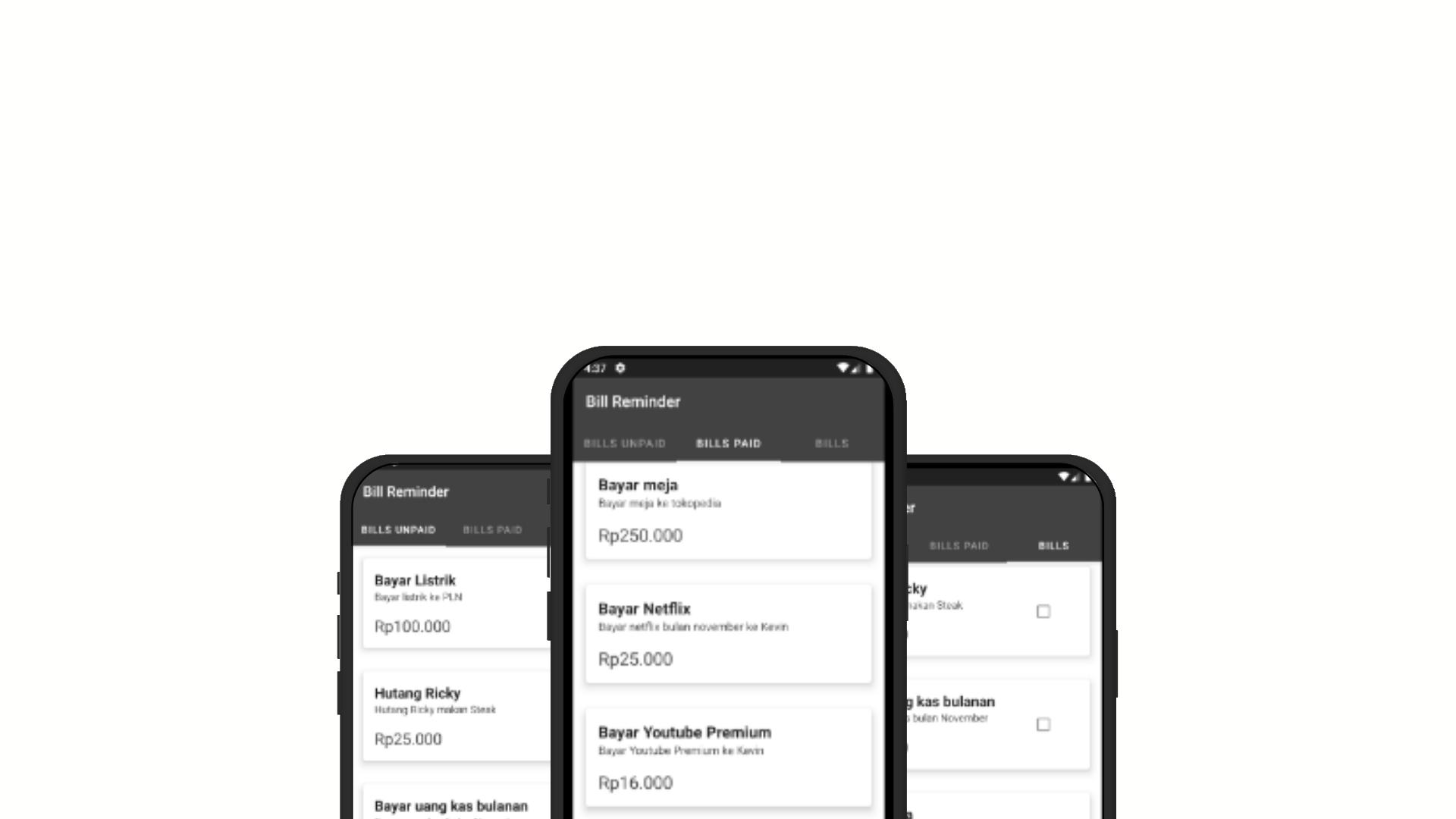 Bill & Notes Application